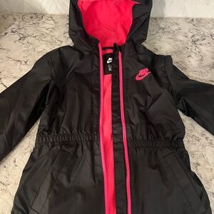 Nike girls fleece lined jacket size 6X 6/7